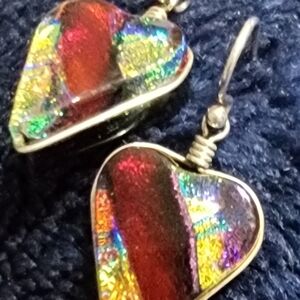 Colorful glass earrings